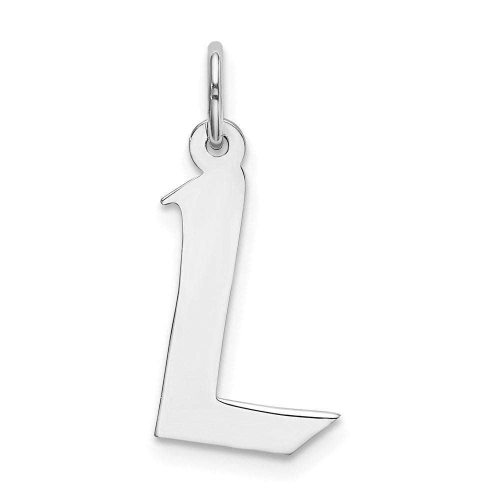 Sterlingsilber Rhodiniert Artisan Block Buchstabe L Initiale Charm
