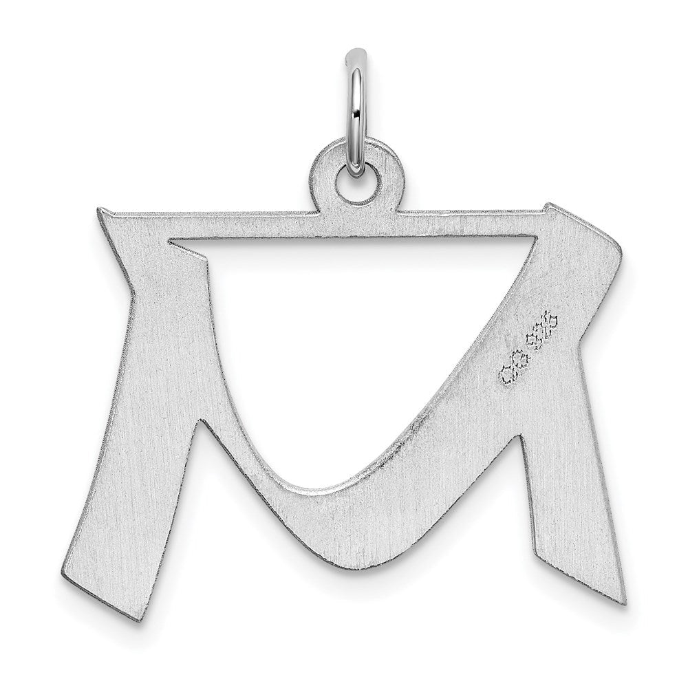 Sterlingsilber Rhodiniert Artisan Block Buchstabe M Initiale Charm