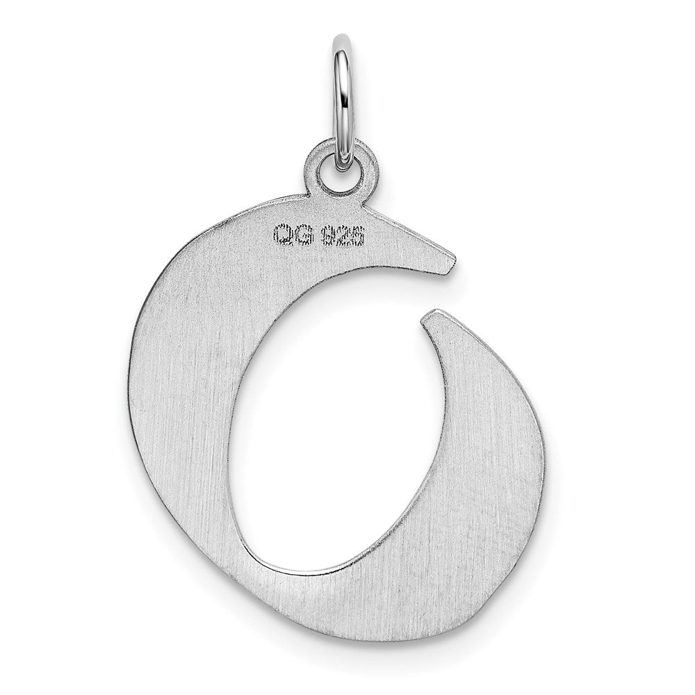 Sterlingsilber Rhodiniert Artisan Block Buchstabe O Initiale Charm