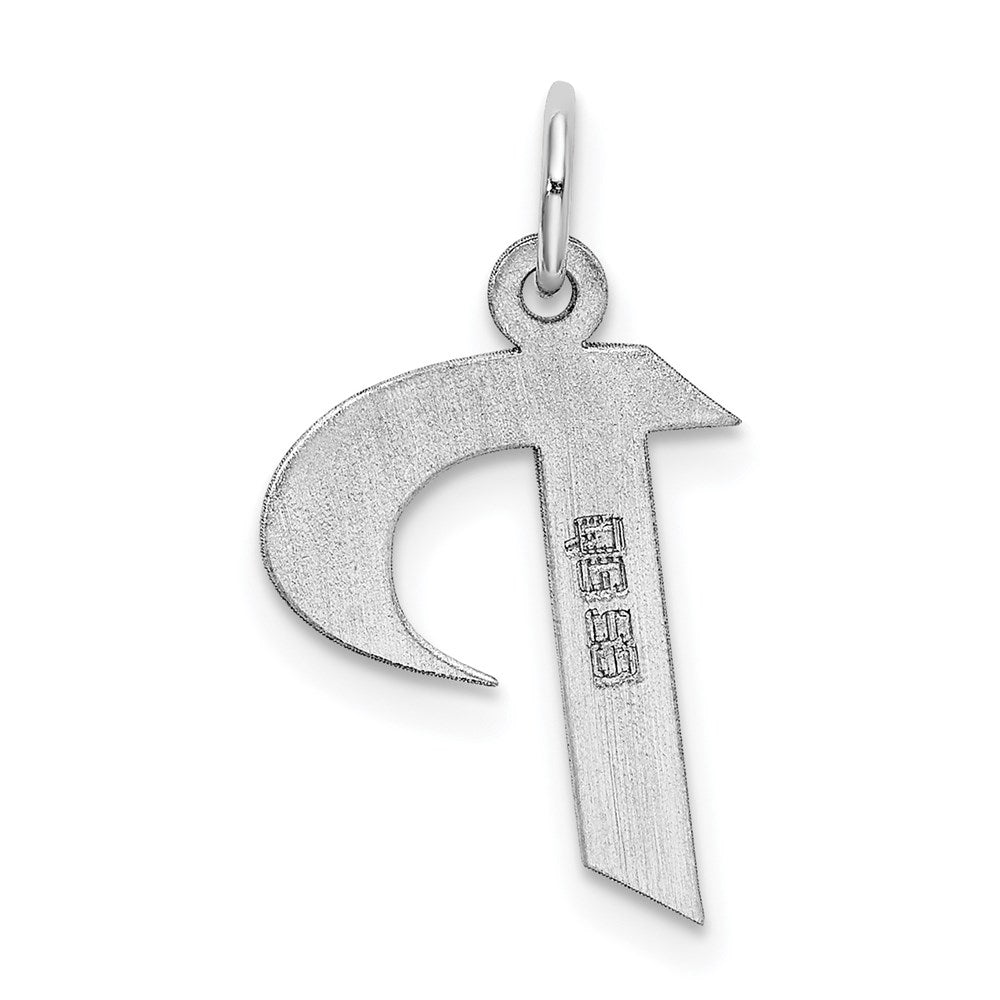 Sterlingsilber Rhodiniert Artisan Block Buchstabe P Initiale Charm