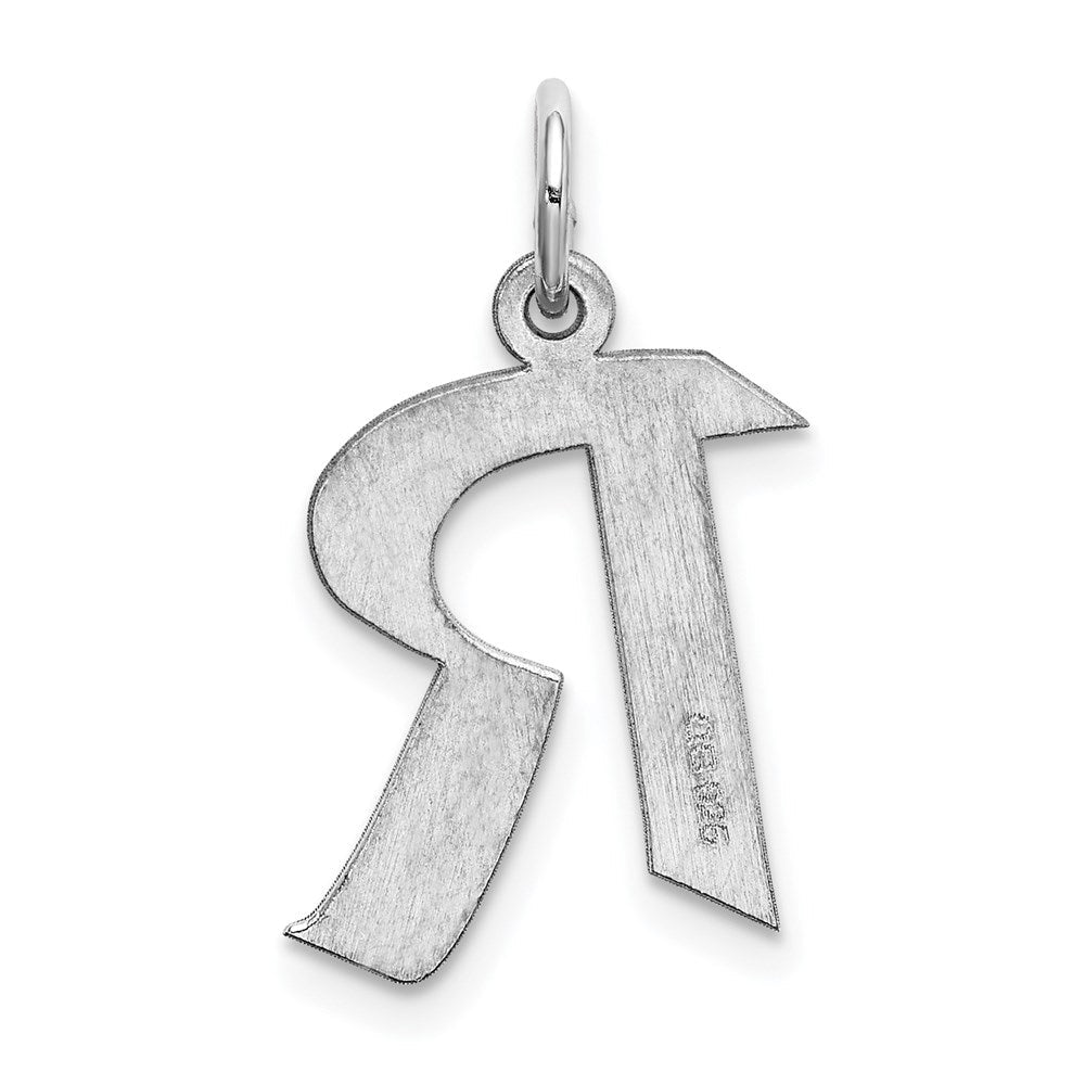 Sterlingsilber Rhodiniert Artisan Block Buchstabe R Initiale Charm