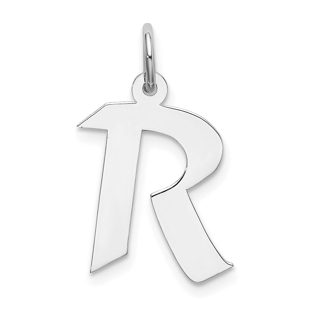 Sterlingsilber Rhodiniert Artisan Block Buchstabe R Initiale Charm