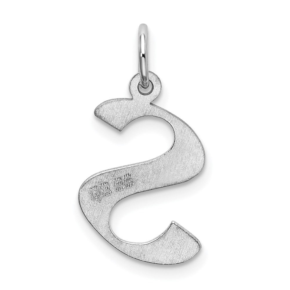 Sterlingsilber Rhodiniert Artisan Block Buchstabe S Initiale Charm