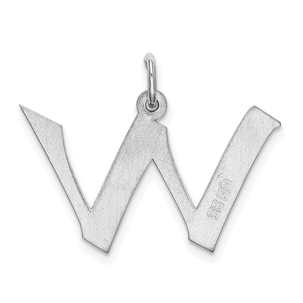 Sterlingsilber Rhodiniert Artisan Block Buchstabe W Initiale Charm