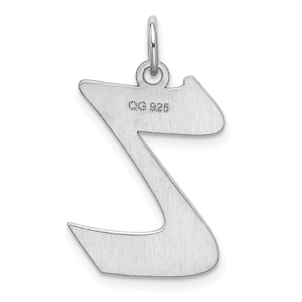 Sterlingsilber Rhodiniert Artisan Block Buchstabe Z Initiale Charm