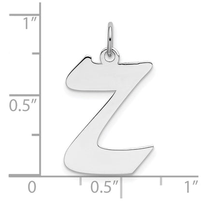 Sterlingsilber Rhodiniert Artisan Block Buchstabe Z Initiale Charm