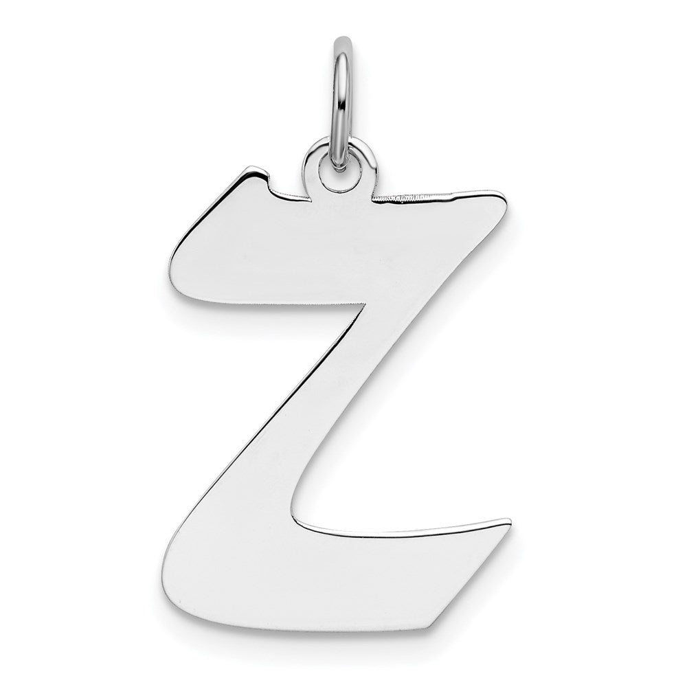Sterlingsilber Rhodiniert Artisan Block Buchstabe Z Initiale Charm