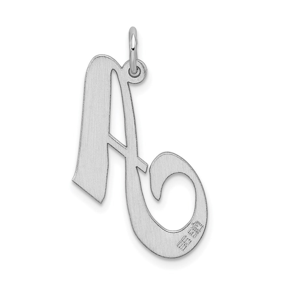 Sterlingsilber Rhodiniert Fantasie Schreibschrift Buchstabe A Initiale Charm