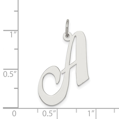 Sterlingsilber Rhodiniert Fantasie Schreibschrift Buchstabe A Initiale Charm
