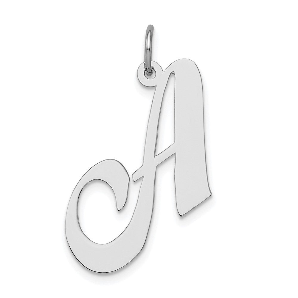 Sterlingsilber Rhodiniert Fantasie Schreibschrift Buchstabe A Initiale Charm