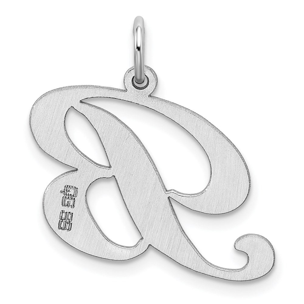 Sterlingsilber Rhodiniert Fantasie Schreibschrift Buchstabe B Initiale Charm