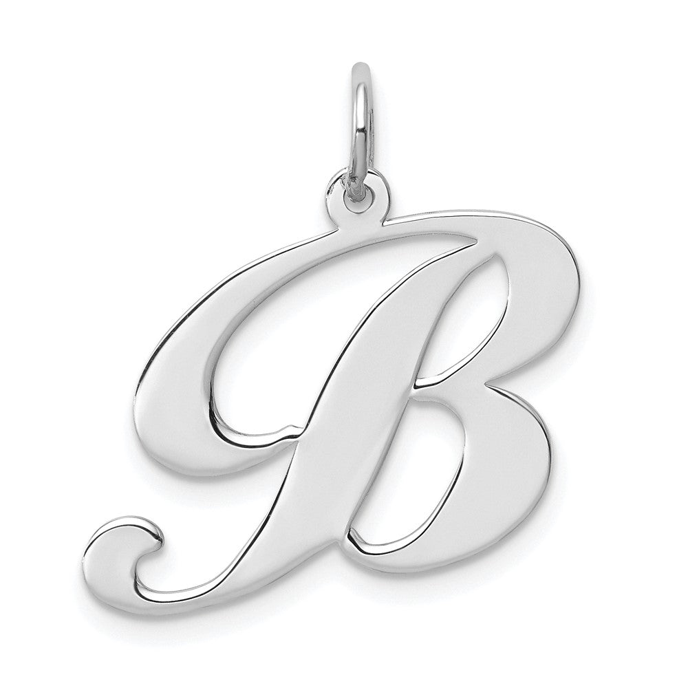 Sterlingsilber Rhodiniert Fantasie Schreibschrift Buchstabe B Initiale Charm