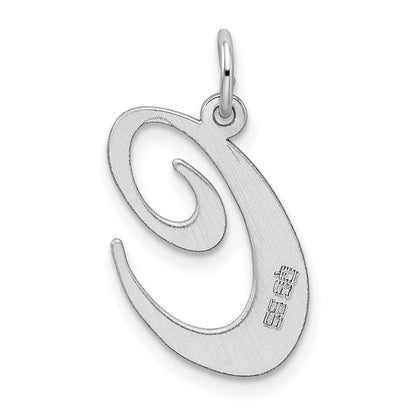 Sterlingsilber Rhodiniert Fantasie Schreibschrift Buchstabe C Initiale Charm