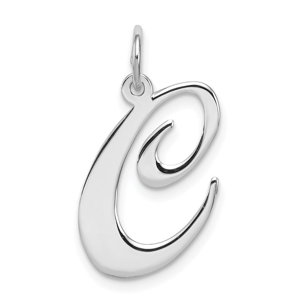 Sterlingsilber Rhodiniert Fantasie Schreibschrift Buchstabe C Initiale Charm