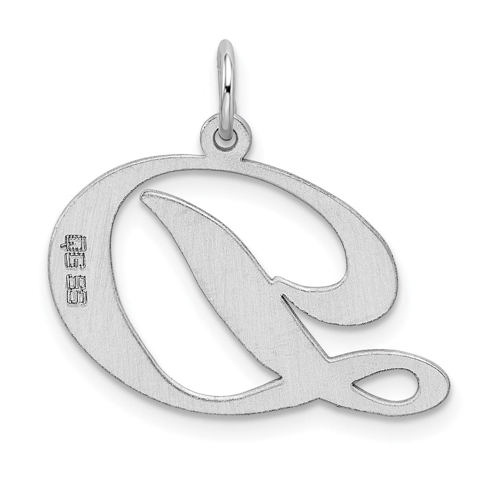 Sterlingsilber Rhodiniert Fantasie Schreibschrift Buchstabe D Initiale Charm