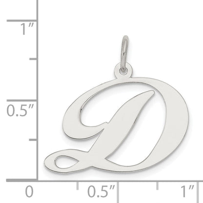 Sterlingsilber Rhodiniert Fantasie Schreibschrift Buchstabe D Initiale Charm