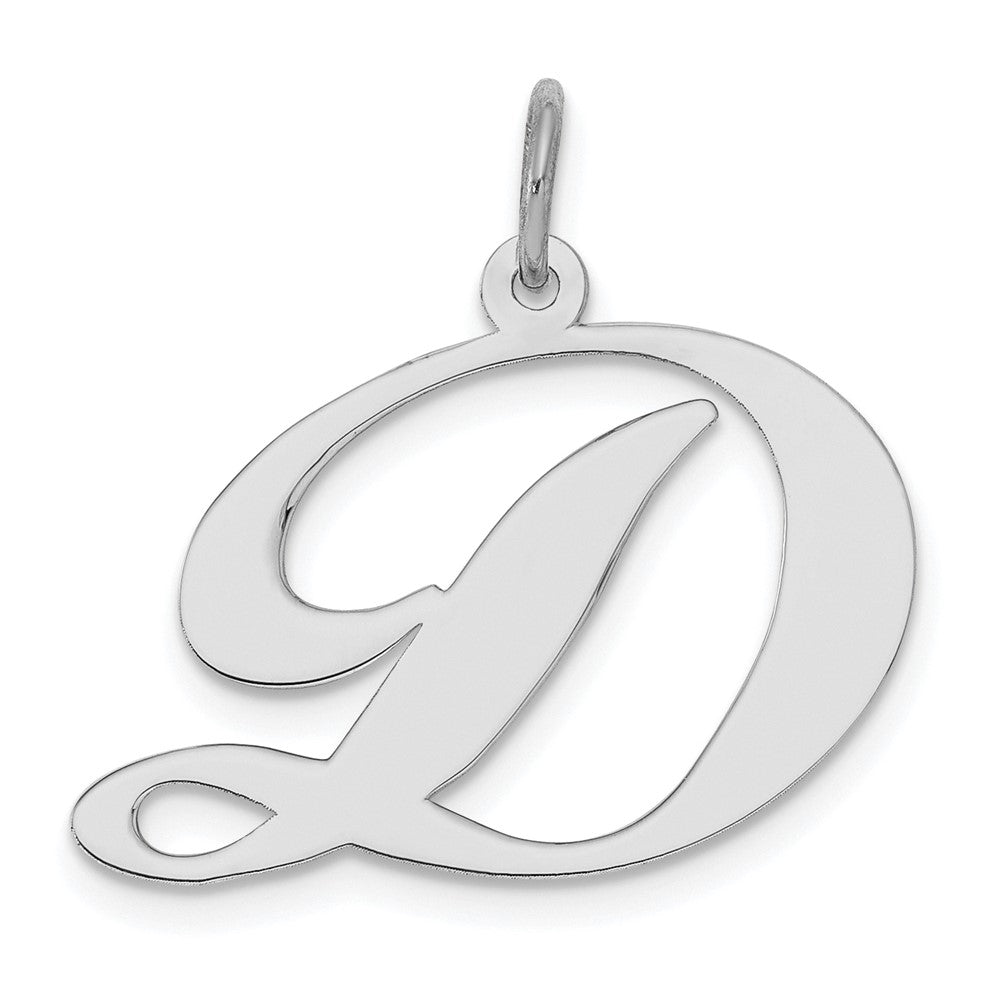Sterlingsilber Rhodiniert Fantasie Schreibschrift Buchstabe D Initiale Charm