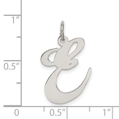 Sterlingsilber Rhodiniert Fantasie Schreibschrift Buchstabe E Initiale Charm