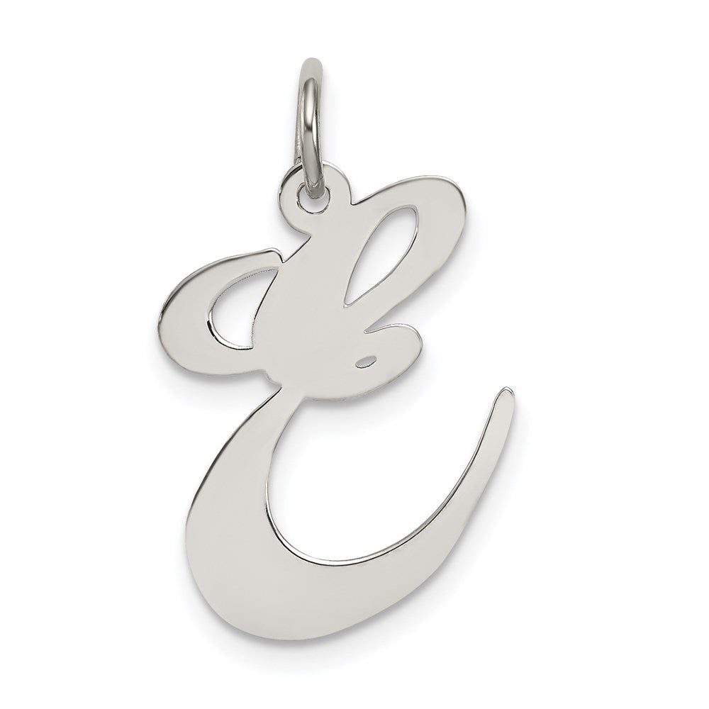 Sterlingsilber Rhodiniert Fantasie Schreibschrift Buchstabe E Initiale Charm