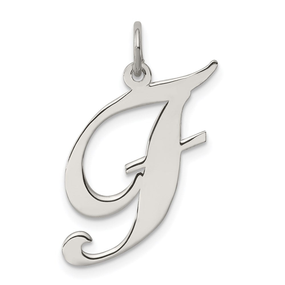 Sterlingsilber Rhodiniert Fantasie Schreibschrift Buchstabe F Initiale Charm