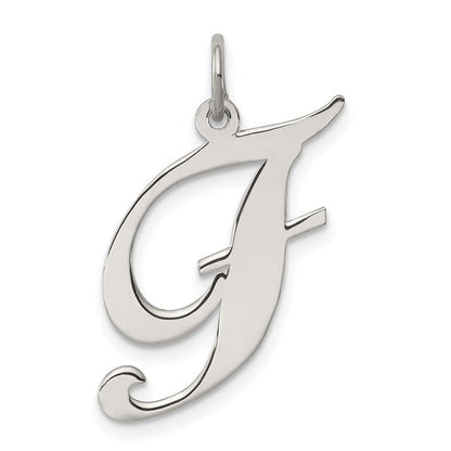 Sterlingsilber Rhodiniert Fantasie Schreibschrift Buchstabe F Initiale Charm