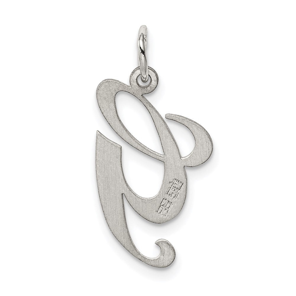 Sterlingsilber Rhodiniert Fantasie Schreibschrift Buchstabe G Initiale Charm