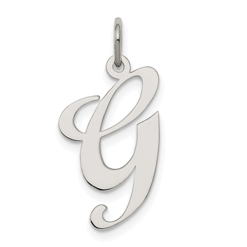 Sterlingsilber Rhodiniert Fantasie Schreibschrift Buchstabe G Initiale Charm