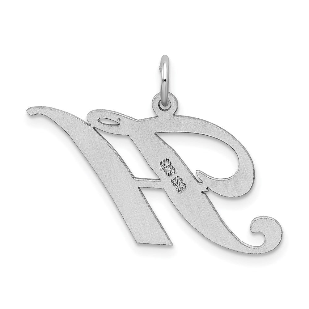 Sterlingsilber Rhodiniert Fantasie Schreibschrift Buchstabe H Initiale Charm