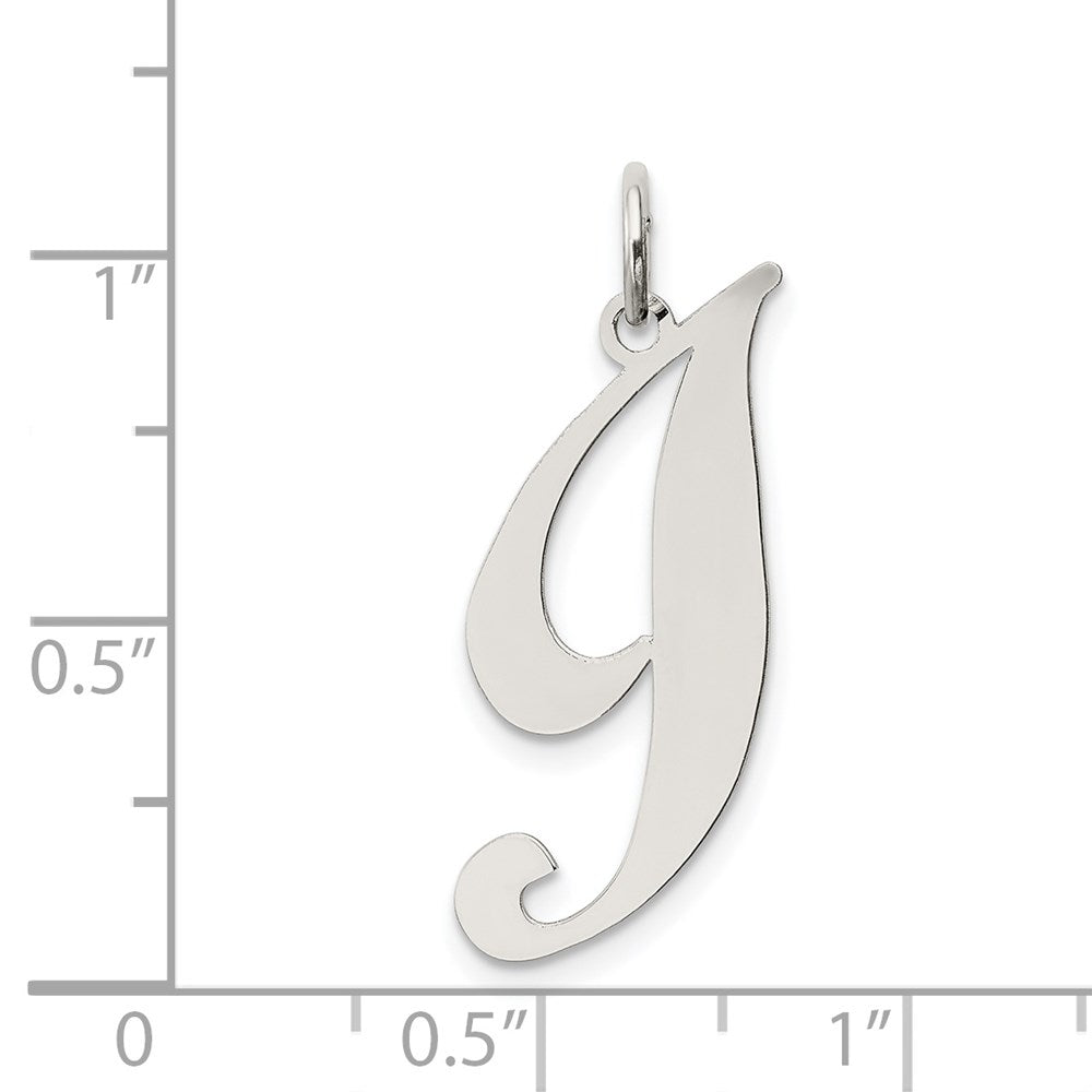 Sterlingsilber Rhodiniert Fantasie Schreibschrift Buchstabe I Initiale Charm