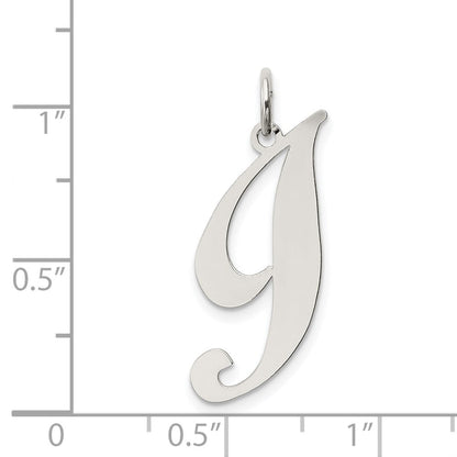 Sterlingsilber Rhodiniert Fantasie Schreibschrift Buchstabe I Initiale Charm
