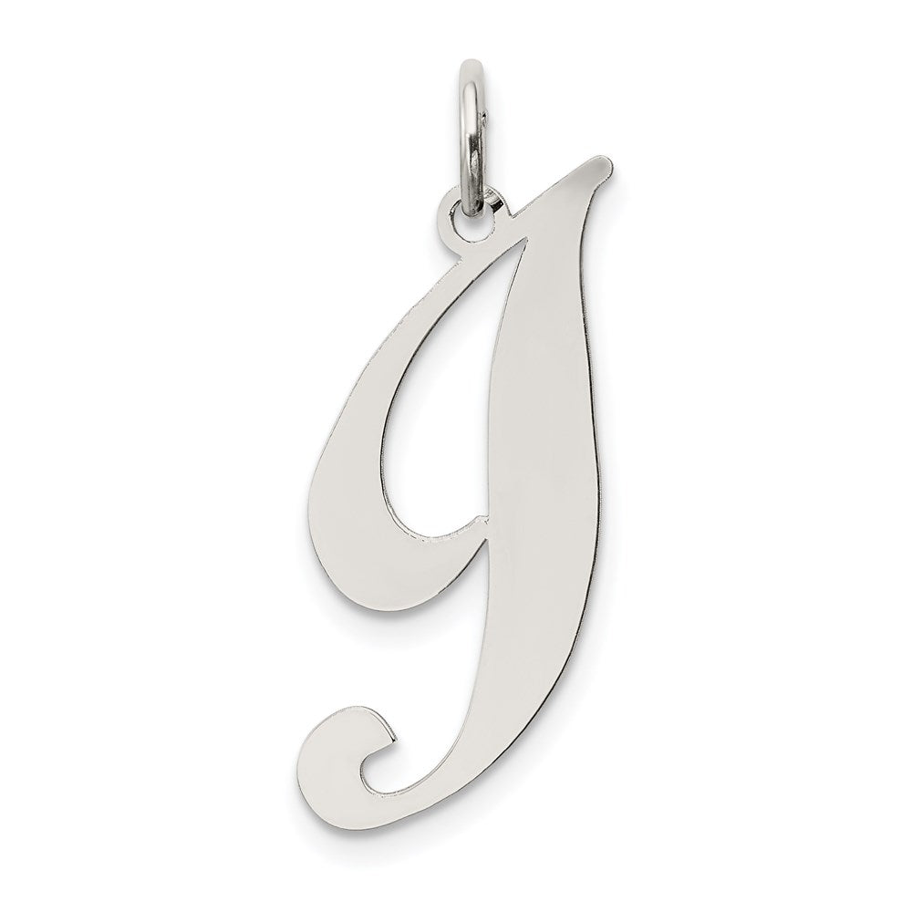 Sterlingsilber Rhodiniert Fantasie Schreibschrift Buchstabe I Initiale Charm