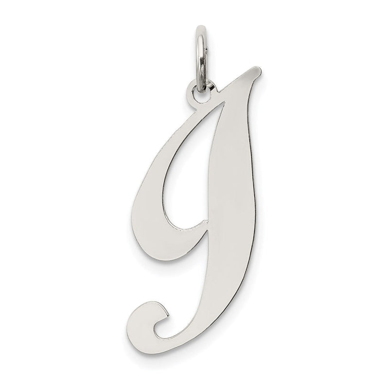 Sterlingsilber Rhodiniert Fantasie Schreibschrift Buchstabe I Initiale Charm