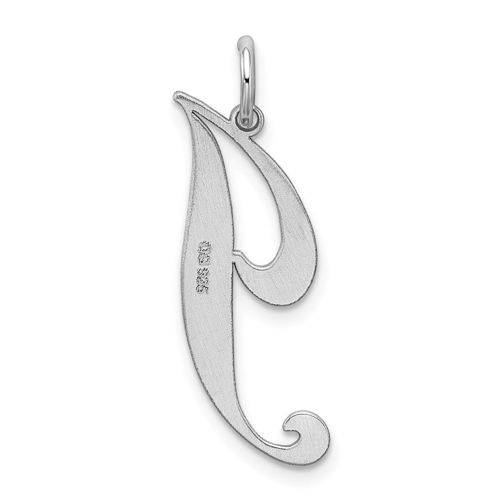 Sterlingsilber Rhodiniert Fantasie Schreibschrift Buchstabe J Initiale Charm