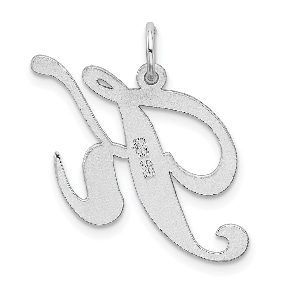 Sterlingsilber Rhodiniert Fantasie Schreibschrift Buchstabe K Initiale Charm