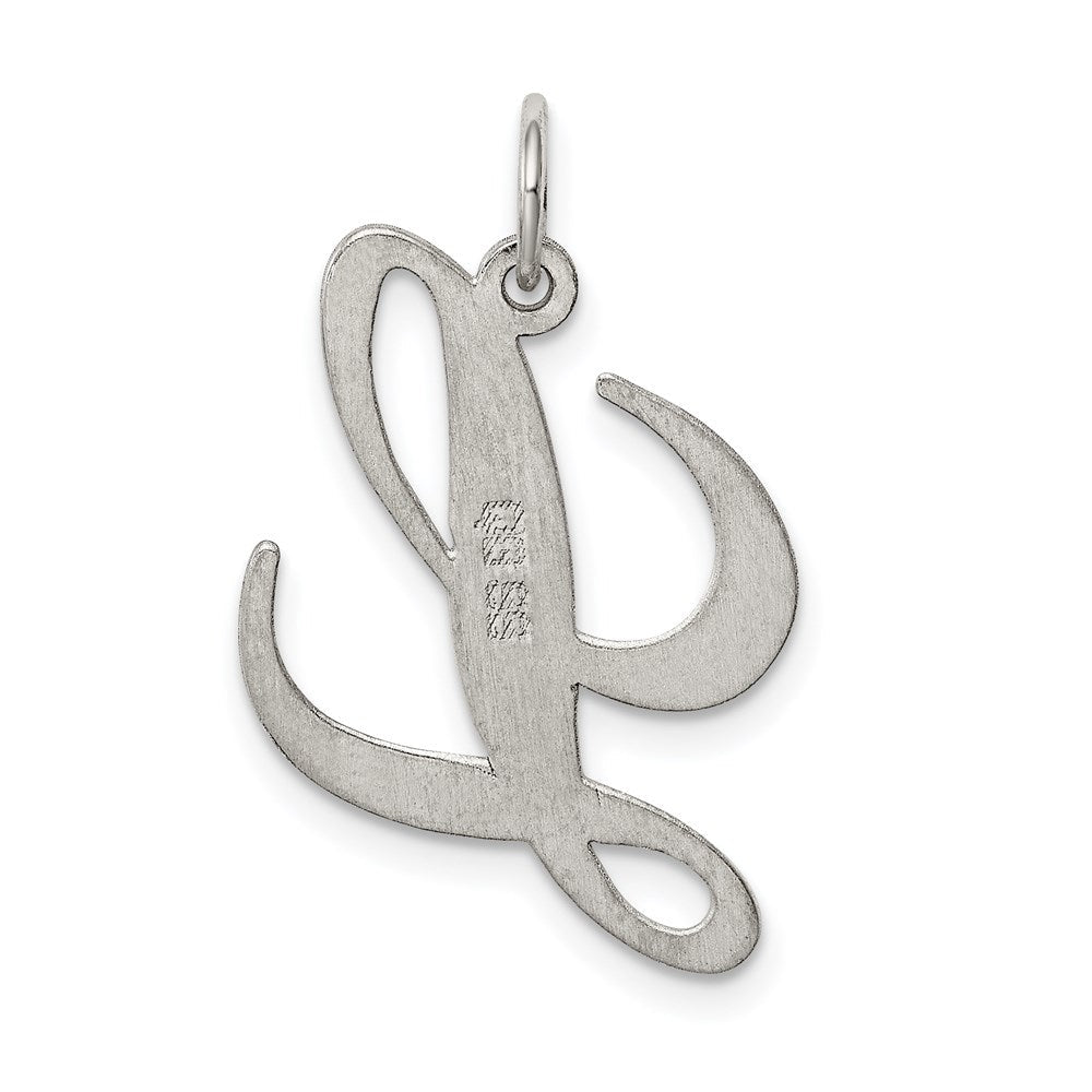 Sterlingsilber Rhodiniert Fantasie Schreibschrift Buchstabe L Initiale Charm