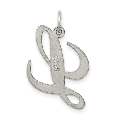 Sterlingsilber Rhodiniert Fantasie Schreibschrift Buchstabe L Initiale Charm