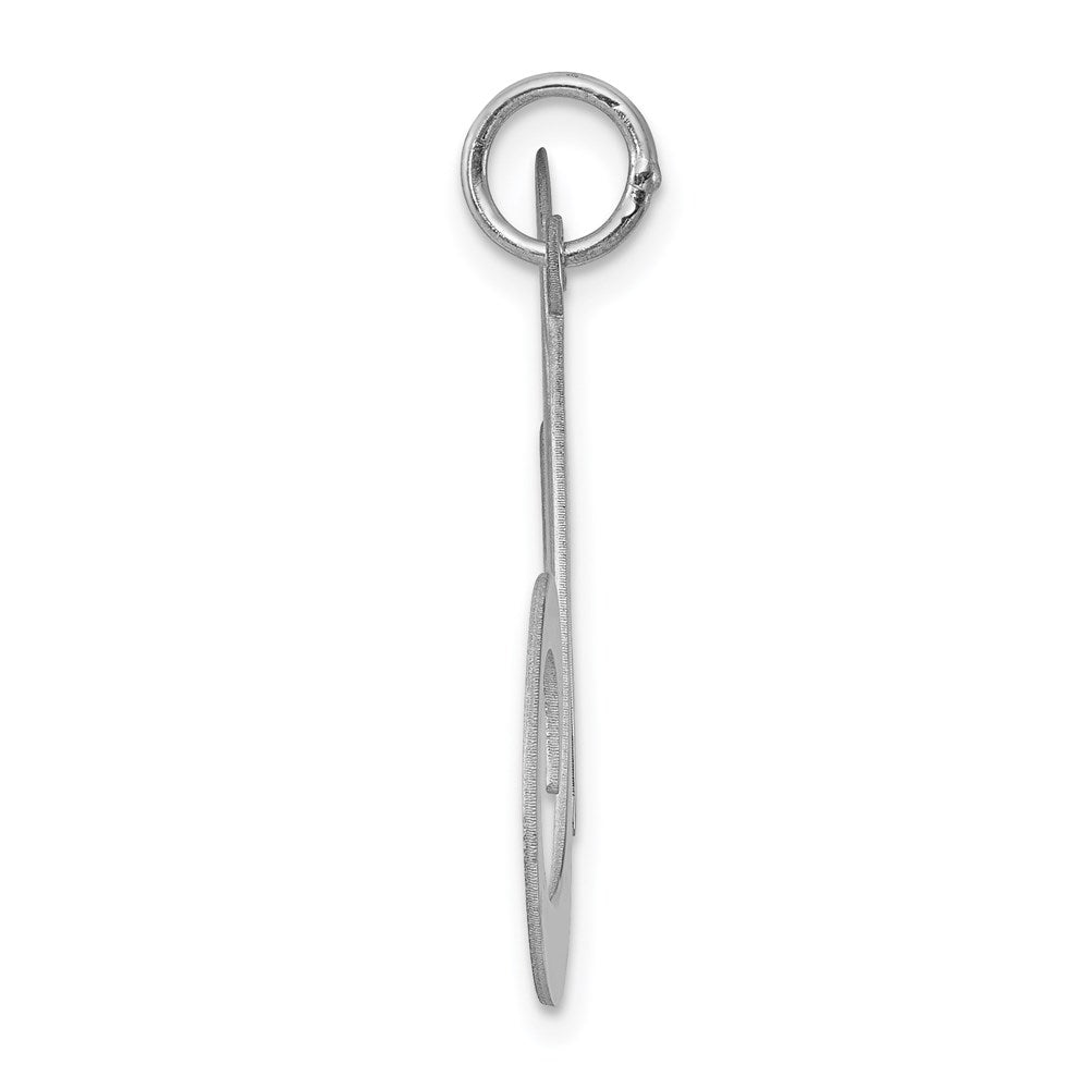 Sterlingsilber Rhodiniert Fantasie Schreibschrift Buchstabe M Initiale Charm