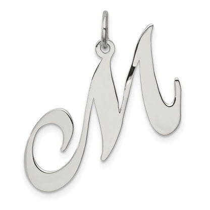 Sterlingsilber Rhodiniert Fantasie Schreibschrift Buchstabe M Initiale Charm