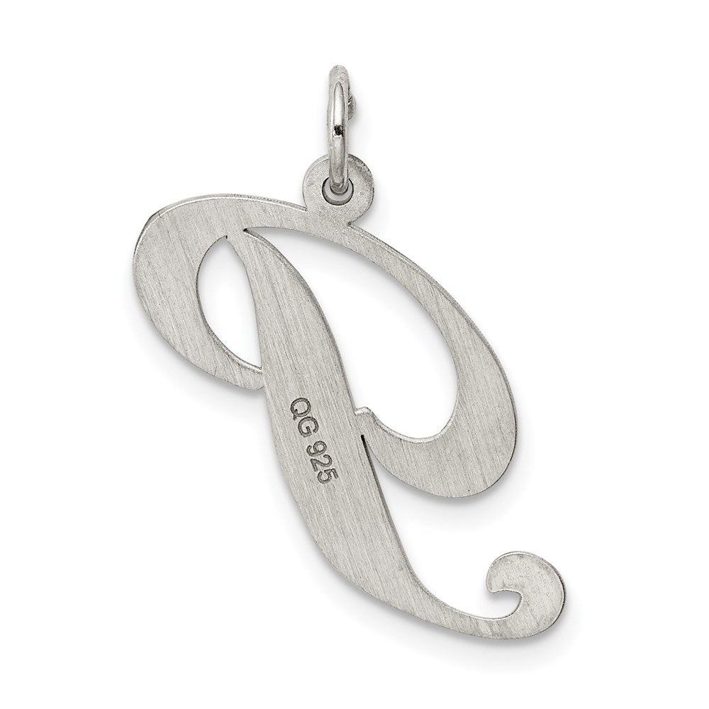 Sterlingsilber Rhodiniert Fantasie Schreibschrift Buchstabe P Initiale Charm