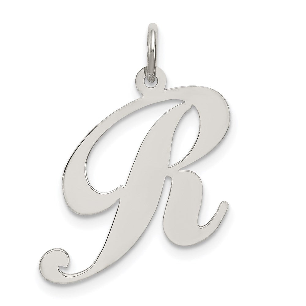 Sterlingsilber Rhodiniert Fantasie Schreibschrift Buchstabe R Initiale Charm