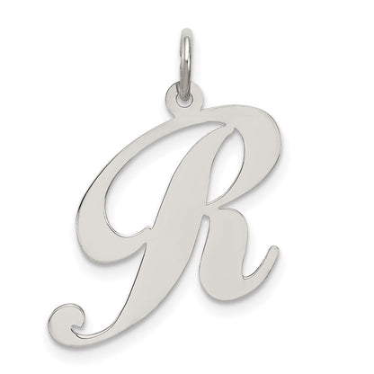 Sterlingsilber Rhodiniert Fantasie Schreibschrift Buchstabe R Initiale Charm