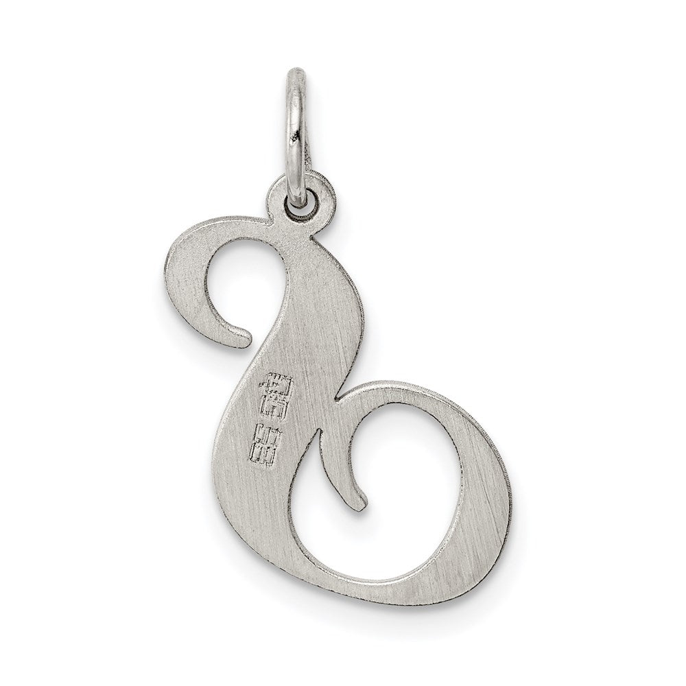 Sterlingsilber Rhodiniert Fantasie Schreibschrift Buchstabe S Initiale Charm