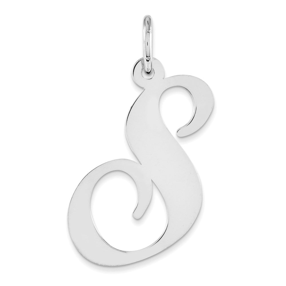 Sterlingsilber Rhodiniert Fantasie Schreibschrift Buchstabe S Initiale Charm
