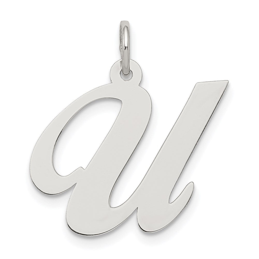 Sterlingsilber Rhodiniert Fantasie Schreibschrift Buchstabe U Initiale Charm