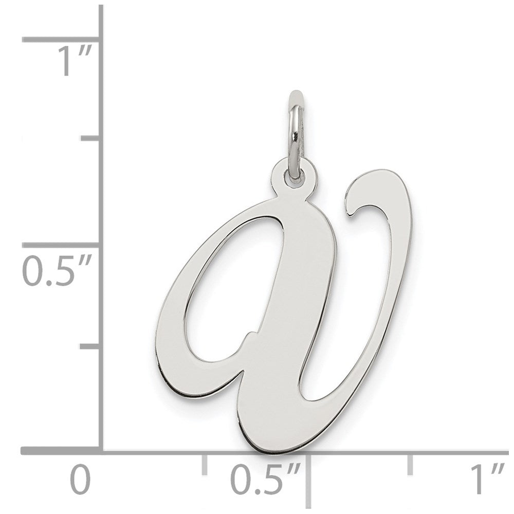 Sterlingsilber Rhodiniert Fantasie Schreibschrift Buchstabe V Initiale Charm