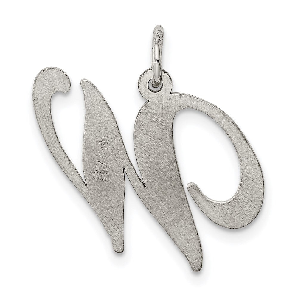Sterlingsilber Rhodiniert Fantasie Schreibschrift Buchstabe W Initiale Charm