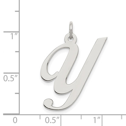 Sterlingsilber Rhodiniert Fantasie Schreibschrift Buchstabe Y Initiale Charm