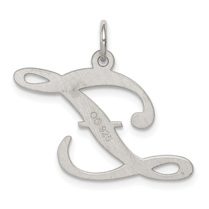 Sterlingsilber Rhodiniert Fantasie Schreibschrift Buchstabe Z Initiale Charm