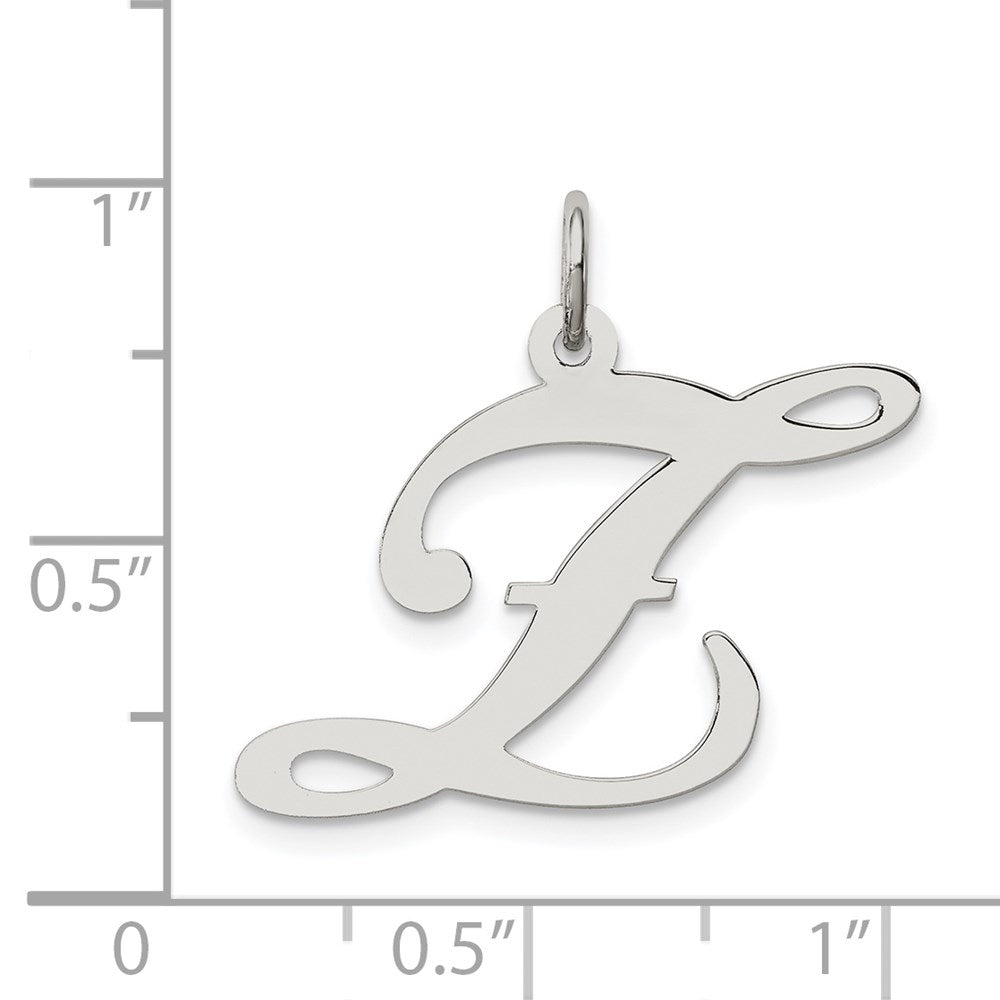 Sterlingsilber Rhodiniert Fantasie Schreibschrift Buchstabe Z Initiale Charm