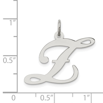 Sterlingsilber Rhodiniert Fantasie Schreibschrift Buchstabe Z Initiale Charm